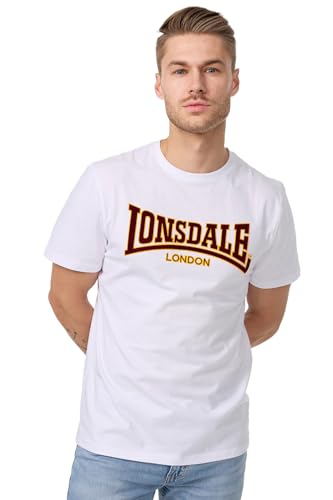 Lonsdale Herren T-Shirt CLASSIC schmale Passform, White, L von Lonsdale