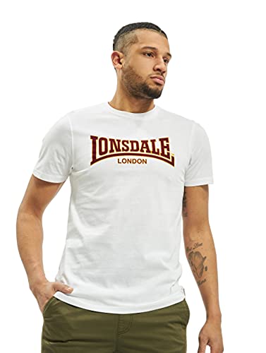 Lonsdale Herren T-shirt Classic Slimfit Langarmshirt, Weiß, S EU von Lonsdale