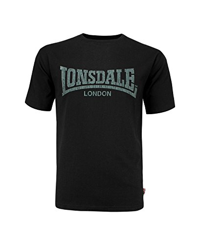 Lonsdale Herren T-shirt met bandjes logo Kai Langarmshirt, Schwarz, S EU von Lonsdale