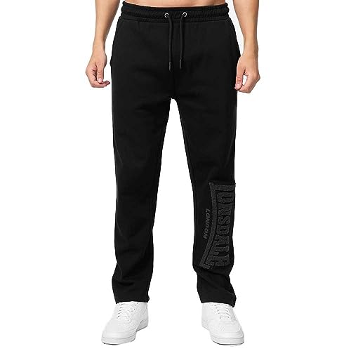 Lonsdale Herren Manish Jogginghose, Black/Grey, 36-41 von Lonsdale