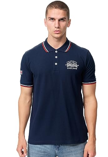 Lonsdale Herren Moyne Poloshirt, Navy/Red/White, XXL von Lonsdale