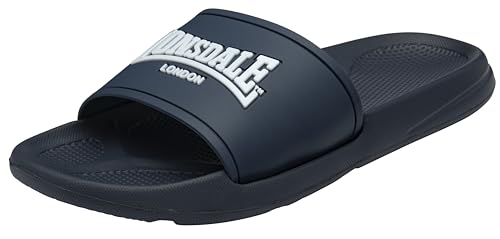 Lonsdale Herren Naples Schiebe-Sandalen, Marineblau/weiß, 47 EU von Lonsdale