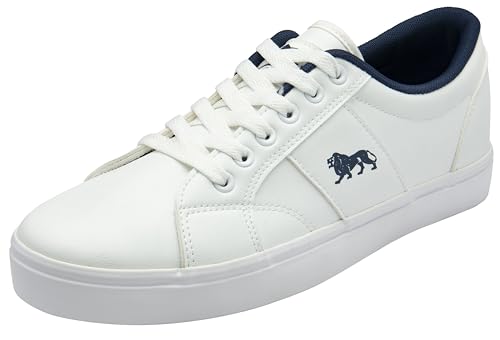 Lonsdale Herren Newsham Sneaker, Weißes marineblaues Polyurethan, 47 EU von Lonsdale