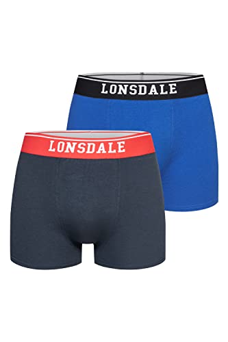 Lonsdale Herren Oxfordshire Boxer Shorts 1541Dark Navy/Blue-L von Lonsdale