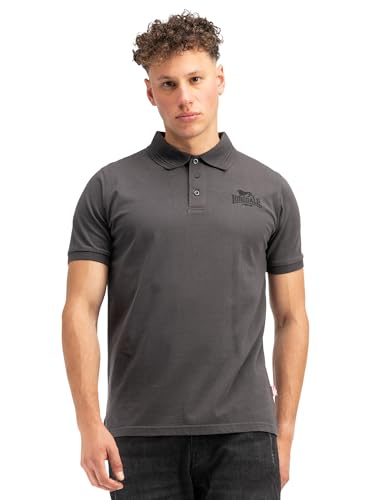 Lonsdale Herren Lambston Poloshirt, Anthracite/Black, 3XL EU von Lonsdale