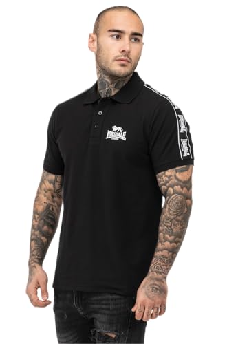 Lonsdale Herren Poloshirt Normale Passform Setter, Black/White, 3XL, 117546 von Lonsdale