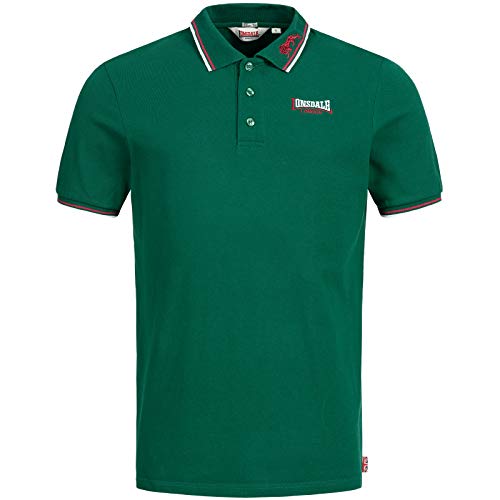 Lonsdale Herren Poloshirt schmale Passform Lion, Bottle Green M, 110629 von Lonsdale