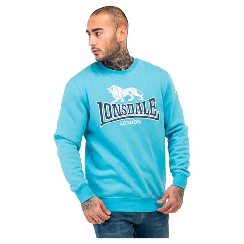 Lonsdale London Lawins Männer Sweatshirt blau/weiß XXL 80% Baumwolle, 20% Polyester Streetwear von Lonsdale