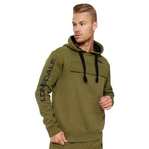 Lonsdale Herren Rushen Kapuzenpullover, Grün, 3XL EU von Lonsdale