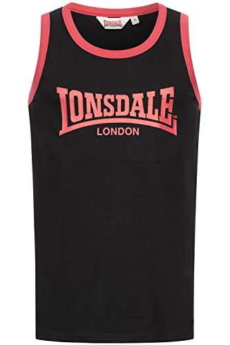 Lonsdale Herren Singlet Normale Passform KNOCKAN Black/Red S 117353 von Lonsdale