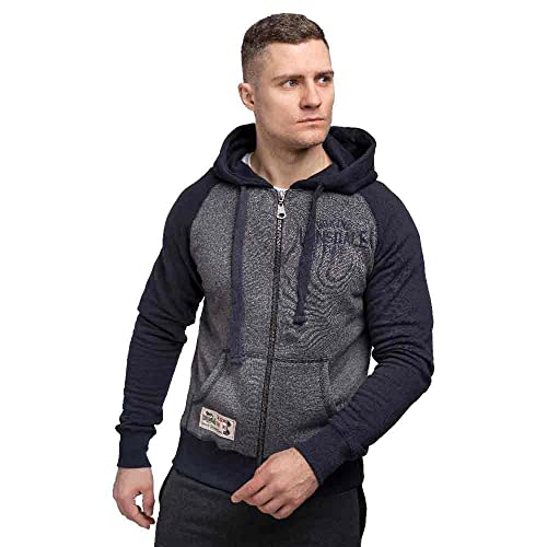 Lonsdale Herren Slough Hooded Sweatshirt, Navy, XXL EU von Lonsdale