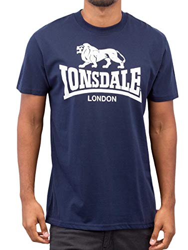 Lonsdale Herren T-shirt Logo T Shirt, Marineblau, L EU von Lonsdale