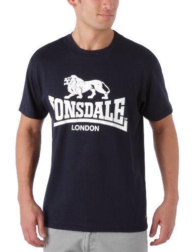 Lonsdale Herren T-shirt Logo T Shirt, Marineblau, M EU von Lonsdale
