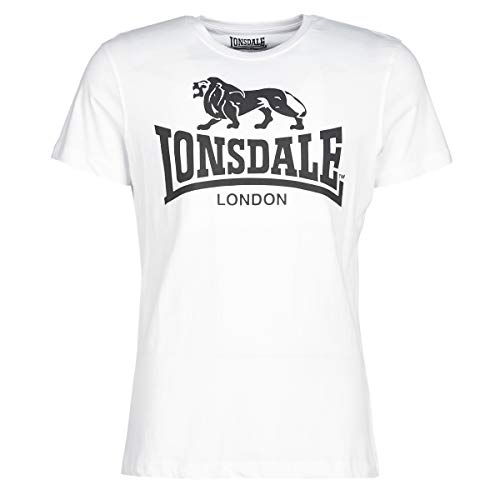 Lonsdale Herren T-shirt Logo T Shirt, Weiß, XL EU von Lonsdale