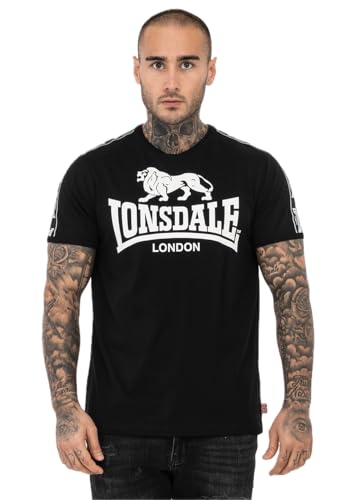 Lonsdale Herren Stour T-Shrit, Black/White, L von Lonsdale