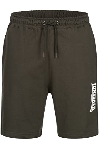 Lonsdale Herren Sweatshorts Fringford, Farbe:Olive/White, Größe:M von Lonsdale