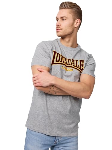 Lonsdale Herren Langarmshirt T-Shirt Classic Slimfit grau (steingrau) X-Large von Lonsdale