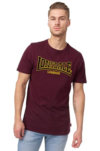 Lonsdale Herren T-Shirt CLASSIC schmale Passform, Oxblood, S von Lonsdale