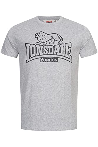 Lonsdale Herren T-Shirt Normale Passform ALLANFEARN Marl Grey/Black L von Lonsdale