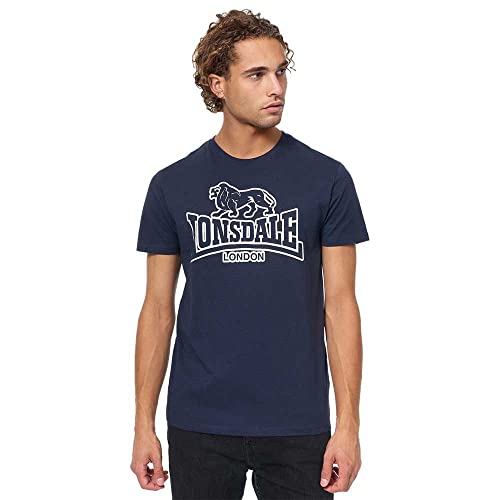 Lonsdale Herren T-Shirt Normale Passform ALLANFEARN Navy/White S von Lonsdale