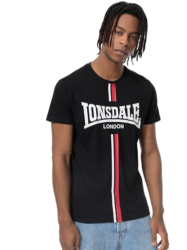 Lonsdale Herren T-Shirt Normale Passform ALTANDHU Black/White/Red XXL 117350 von Lonsdale