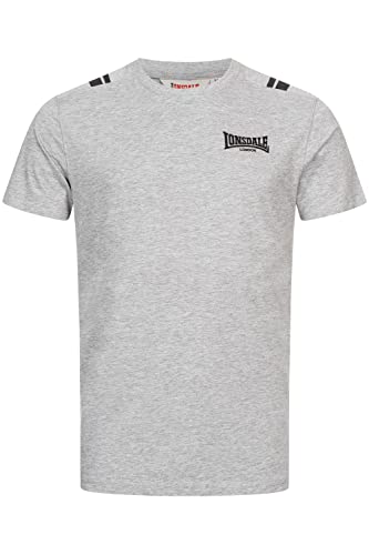 Lonsdale Herren T-Shirt Normale Passform CULRAIN Marl Grey/Black 3XL 117364 von Lonsdale