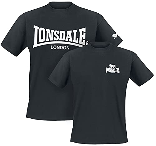 Lonsdale Herren T-Shirt Normale Passform Doppelpack PIDDINGHOE Black XXXL von Lonsdale