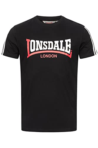 Lonsdale Herren T-Shirt Normale Passform ELPHIN Black/White/Red XL 117352 von Lonsdale