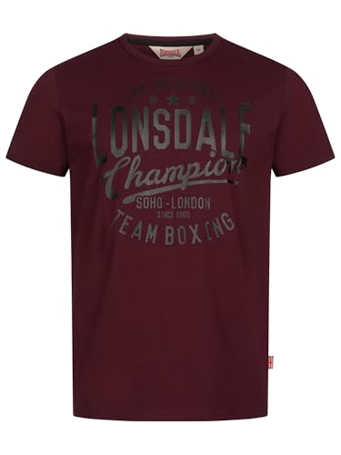 Lonsdale Herren T-Shirt Normale Passform HAREHILLS Oxblood/Black S Lonsdale Herren T-Shirt Normale Passform HAREHILLS Oxblood/Black S von Lonsdale