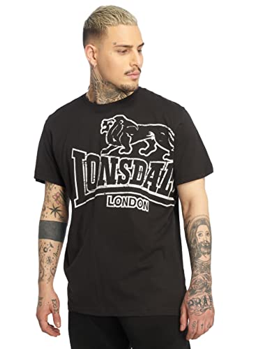 Lonsdale Herren T-Shirt Normale Passform LANGSETT, Black 4XL, 111262 von Lonsdale