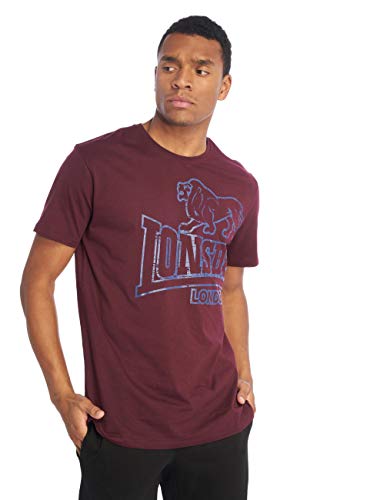 Lonsdale Herren LANGSETT T-Shirt, Rot, XXXXX-Large von Lonsdale