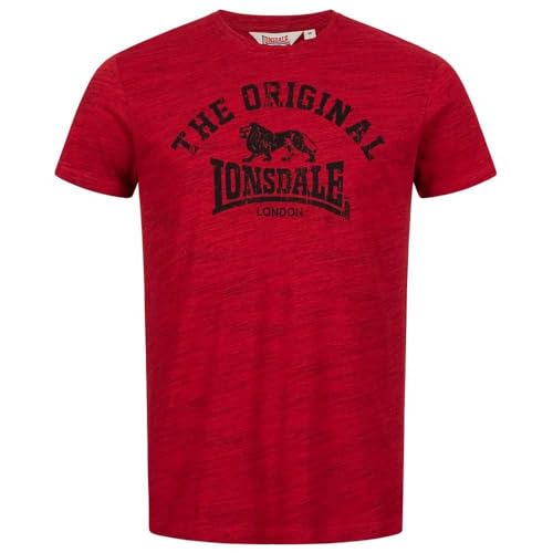 Lonsdale Herren ORIGINAL T-Shirt, Marl Red/Black, S Lonsdale Herren ORIGINAL T-Shirt, Marl Red/Black, S von Lonsdale