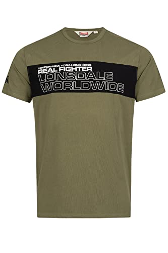 Lonsdale Men's OTTERSTON T-Shirt, Olive/Black/White, XXL von Lonsdale