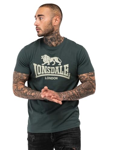 Lonsdale Herren T-Shirt Normale Passform ST. ERNEY Green/Green 5XL von Lonsdale