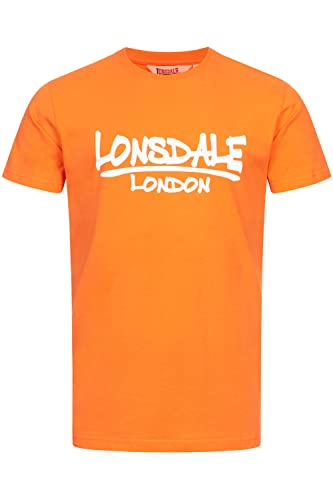 Lonsdale Herren T-Shirt Normale Passform TOSCAIG Orange/White L 117389 von Lonsdale