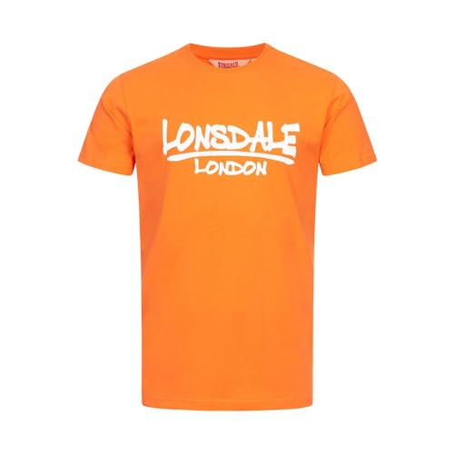 Lonsdale Herren T-Shirt Normale Passform TOSCAIG Orange/White XL 117389 von Lonsdale