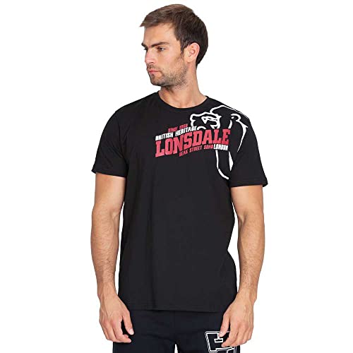 Lonsdale Herren Walkley T-Shirt, Black, 5XXL von Lonsdale