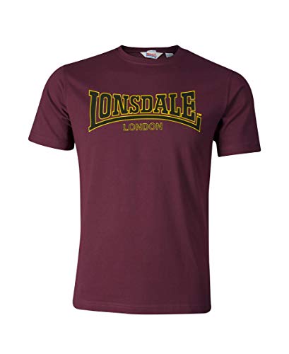 Lonsdale Herren T-Shirt schmale Passform Classic, Oxblood XXXL, 111001 von Lonsdale