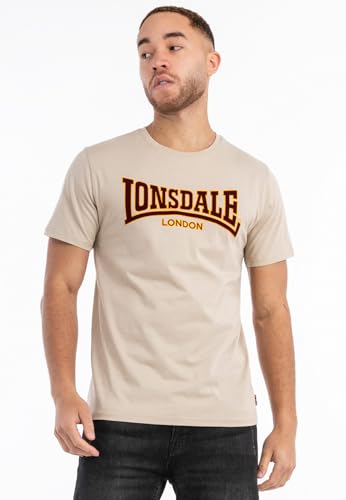 Lonsdale Herren T-Shirt schmale Passform Classic Sand XL von Lonsdale