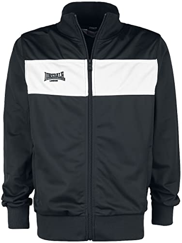 Lonsdale Herren Trainingsjacke schmale Passform ALNWICK, Black/White, XXXL von Lonsdale