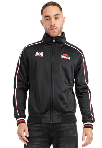 Lonsdale Herren Trainingsjacke normale Passform SKELLBERRY, Black/Red/White, M, 117559 von Lonsdale