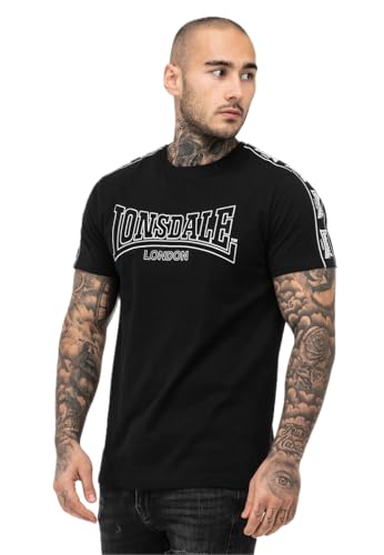 Lonsdale Herren VEMENTRY T-Shrit, Black/White, M von Lonsdale