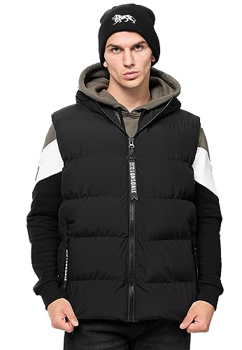 Lonsdale Herren Weste mit Kapuze normale Passform TATTYMOYLE Black/White XL, 117518 von Lonsdale