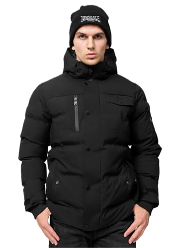 Lonsdale Herren Winterjacke mit Kapuze normale Passform MALLAIG Black/White XXL, 117497 Lonsdale Herren Winterjacke mit Kapuze normale Passform MALLAIG Black/White XXL, 117497 von Lonsdale