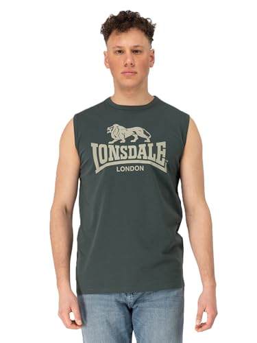 Lonsdale Herren ärmelloses T-Shirt Normale Passform CLOPTON Green/Green 3XL von Lonsdale