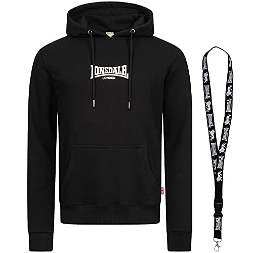Lonsdale Hoodie - Herren Kapuzenpullover - Hooded Sweatshirt - Limited Schlüsselband (20black, XL) von Lonsdale