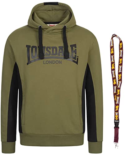 Lonsdale Hoodie - Sweatshirt - Pullover - Limited Schluesselband (Balmullo Olive, L) von Lonsdale