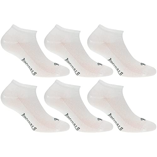 Lonsdale Invisible Fresh 6 Paar Sneakersocken, Baumwolle von ausgezeichneter Qualität mit Piquet-Herstellung (Weiß, 35-38) von Lonsdale