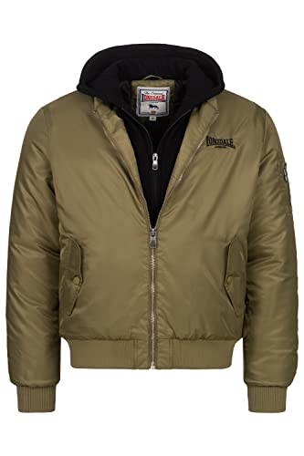 Lonsdale Men's BALLINDEAN Jacke, Olive/Black, L von Lonsdale