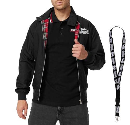 Lonsdale Jacken - Bomberjacke - College Jacke - Winterjacke - Trainingsjacke - Limited Schluesselband (Acton black, L) von Lonsdale